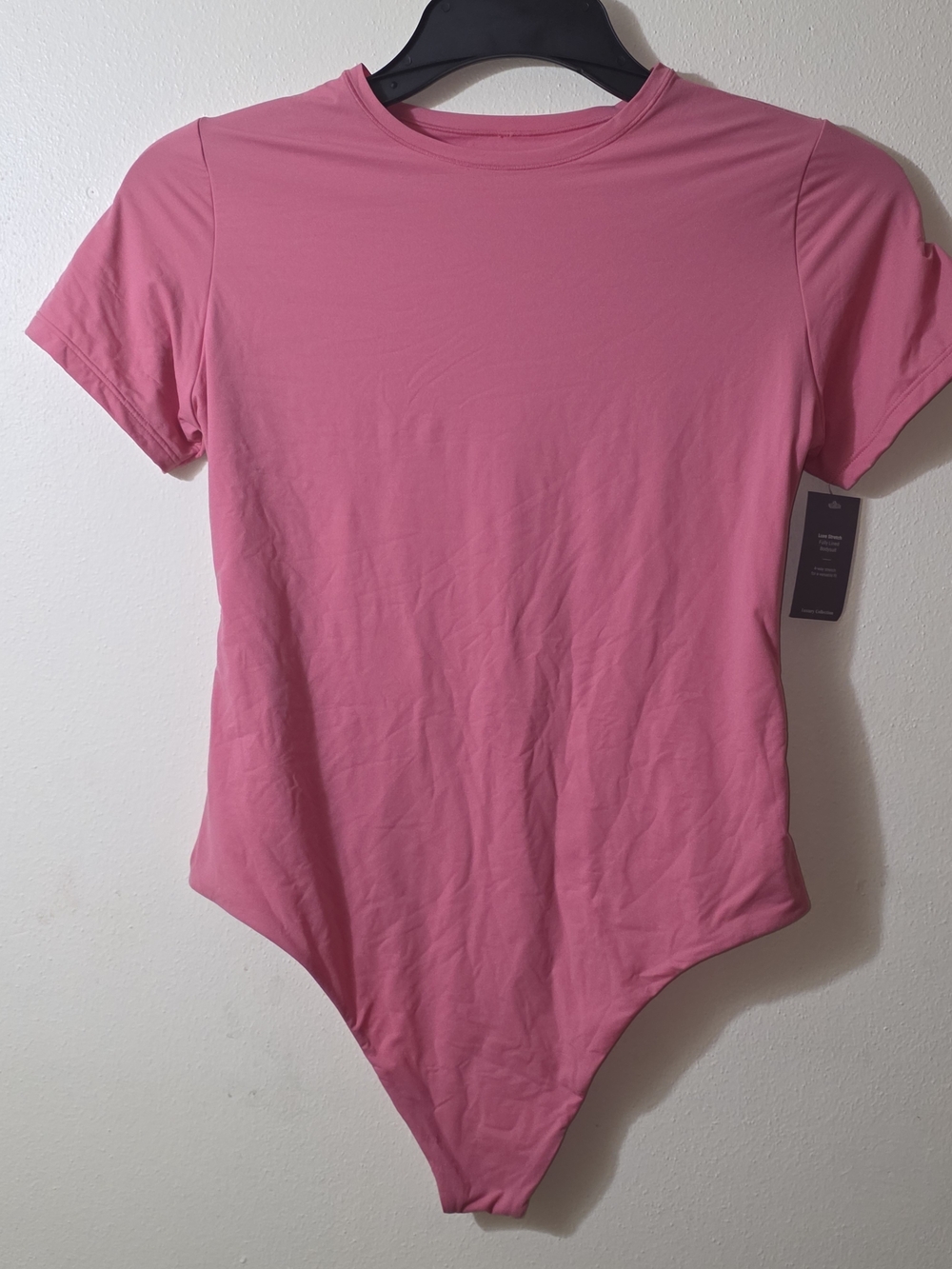 Auden Luxury Collection Short Sleeve Pink Bodysuit Size XL